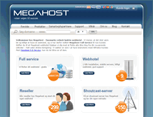 Tablet Screenshot of megahost.dk